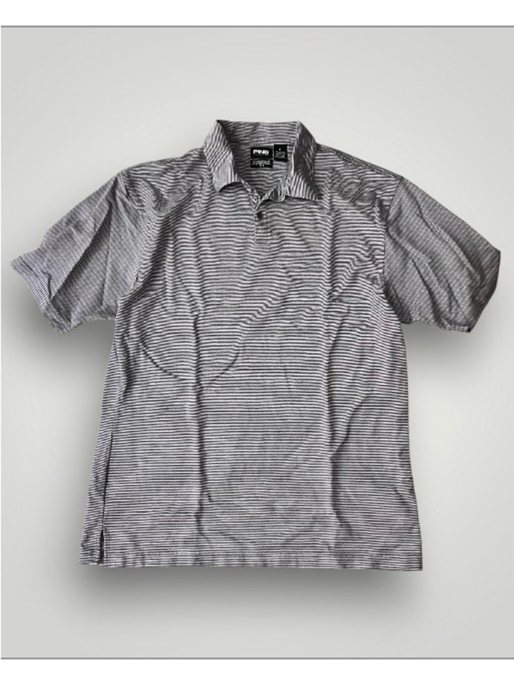 Ping Collection Mercerized Cotton Striped Polo Shirt